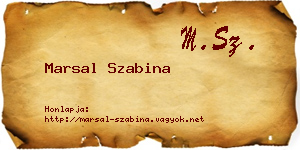 Marsal Szabina névjegykártya