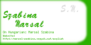 szabina marsal business card